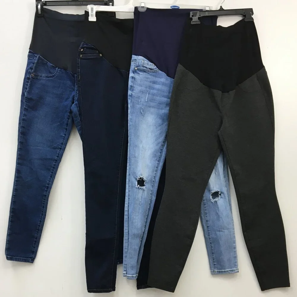 Maternity Jeans and Pants 4 Pc Bundle Sizes Small Various Brands EXCELLENT